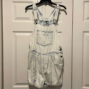 White wash Jean overalls
